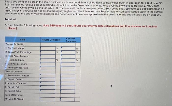 Pa13 6 Algo Using Ratios To Compare Loan Requests From Two Companies Lo 13 4 Lo 13 5 Lo 13 6 The Financial Stateme 2