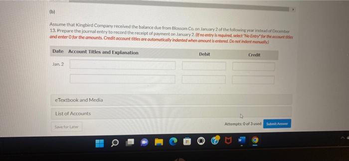 Question 11 Of 12 10 1 View Policies Current Attempt In Progress The Following Transactions Are For Kingbird Company 3