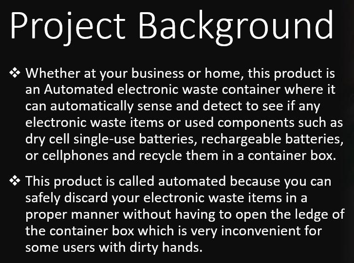 What Do I Write For My Project Development Referencing To My Project Background 1