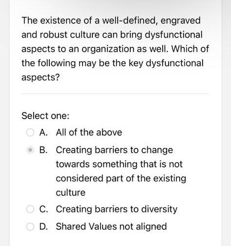 Which Of The Following In Your Opinion May Not Be Part Of A Model For The Formation Of Culture Select One A Shared Va 6