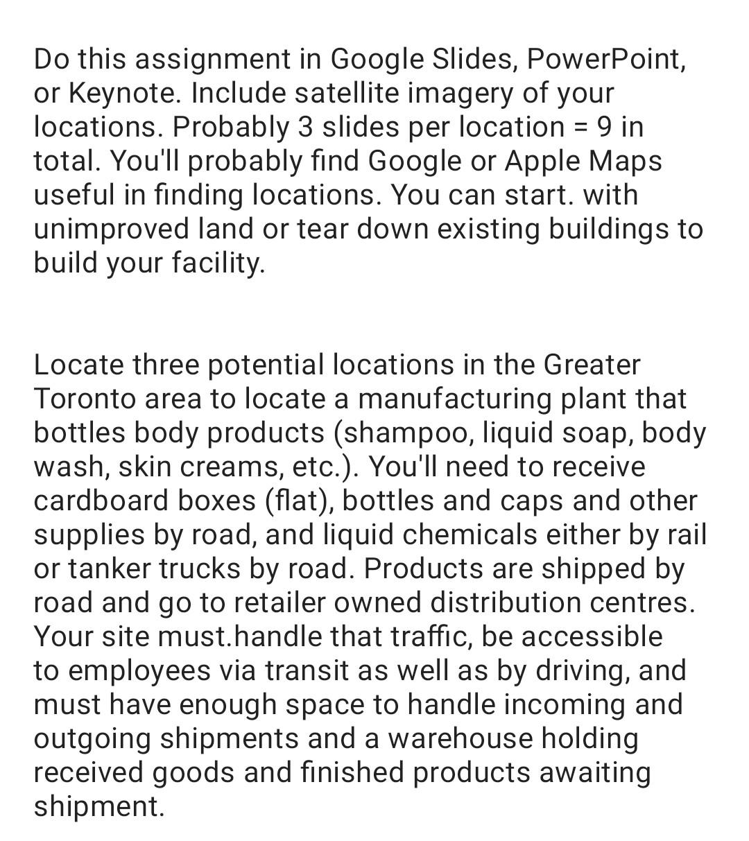 Do This Assignment In Google Slides Powerpoint Or Keynote Include Satellite Imagery Of Your Locations Probably 3 Sli 1