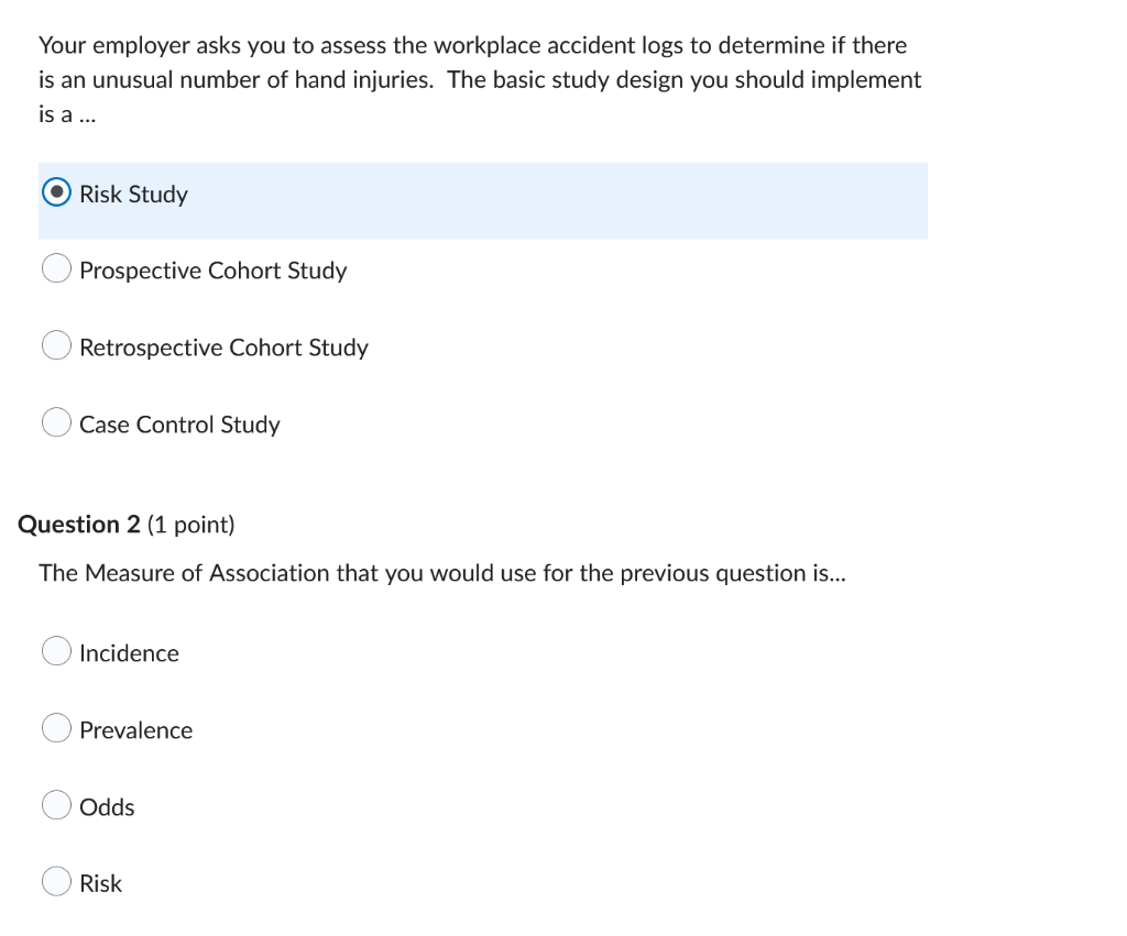 Your Employer Asks You To Assess The Workplace Accident Logs To Determine If There Is An Unusual Number Of Hand Injuries 1