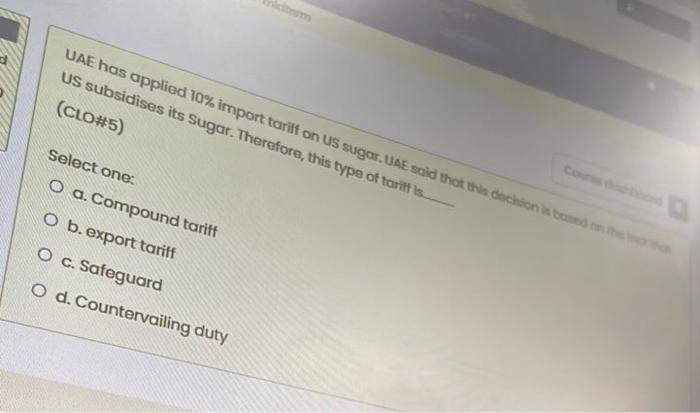 Uae Has Applied 10 Import Tariff On Us Sugar Uae Said That This Decision Is Based On Us Subsidises Its Sugar Therefor 1
