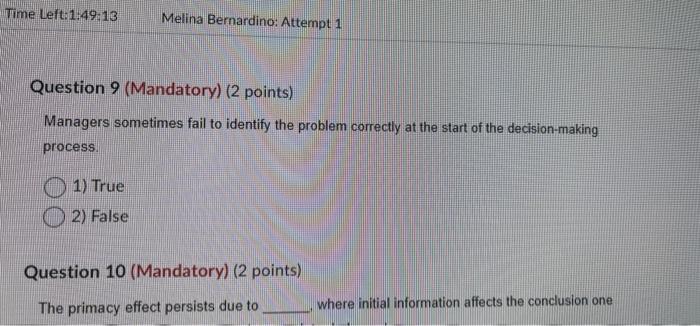 Question 7 Mandatory 2 Points Which Of The Following Describes The Concept Of Availability Blas O When A Person S J 3