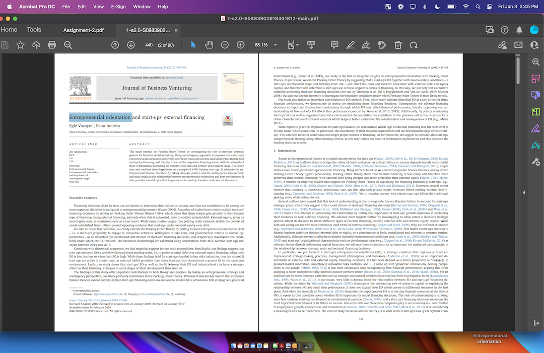 C Acrobat Pro Dc File Edit View E Sign Window Help Home Tools Assignment 2 Pdf 1 2 0 S0883902 X H 3 440 2 Of 1