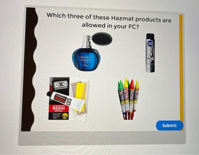 Which Two Of These Products Are Hazmat N 5 Chanel Parie Parfum Submit Which Three Of These Hazmat Products Are Allowed 2