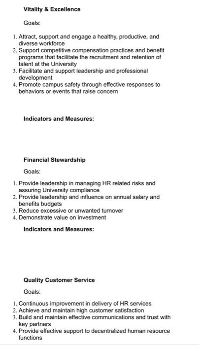 Vitality Excellence Goals 1 Attract Support And Engage A Healthy Productive And Diverse Workforce 2 Support Comp 1