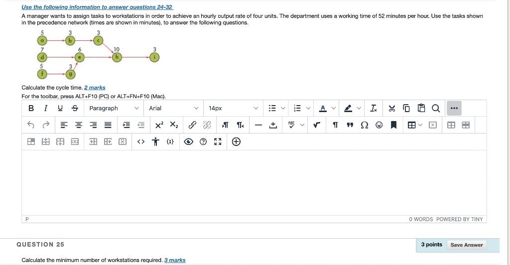 Use The Following Information To Answer Questions 24 32 A Manager Wants To Assign Tasks To Workstations In Order To Achi 1