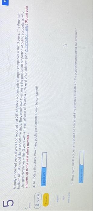 2 Lo 5 Points 04 4157 Skipped Book Pom Pieces A Study Conducted Several Years Ago Reported That 21 Of Public Accountant 1