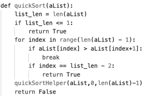 The Function Quicksort Alist Takes A Python List As An Input And Sorts The Items In Ascending Order Assume This Implem 2