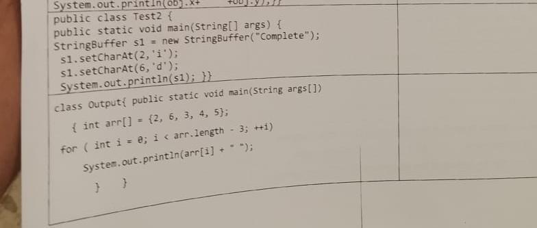System Out Println Obj Public Class Test2 Stringbuffer Complete Public Static Void Main String Args Stringb 1
