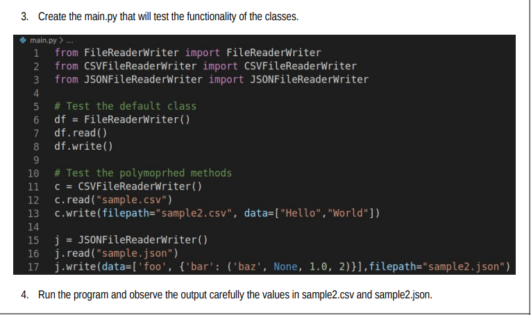 5 Procedure Creating The Classes 1 Create A Folder Named Oopfa1 Lastname Lab8 2 Open Your Ide In That Folder 3 Cr 6