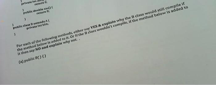 Extra Credit 9 Points Public Class A Private Int A Public A Inta A A Private Int Abc Return 0 Publi 2