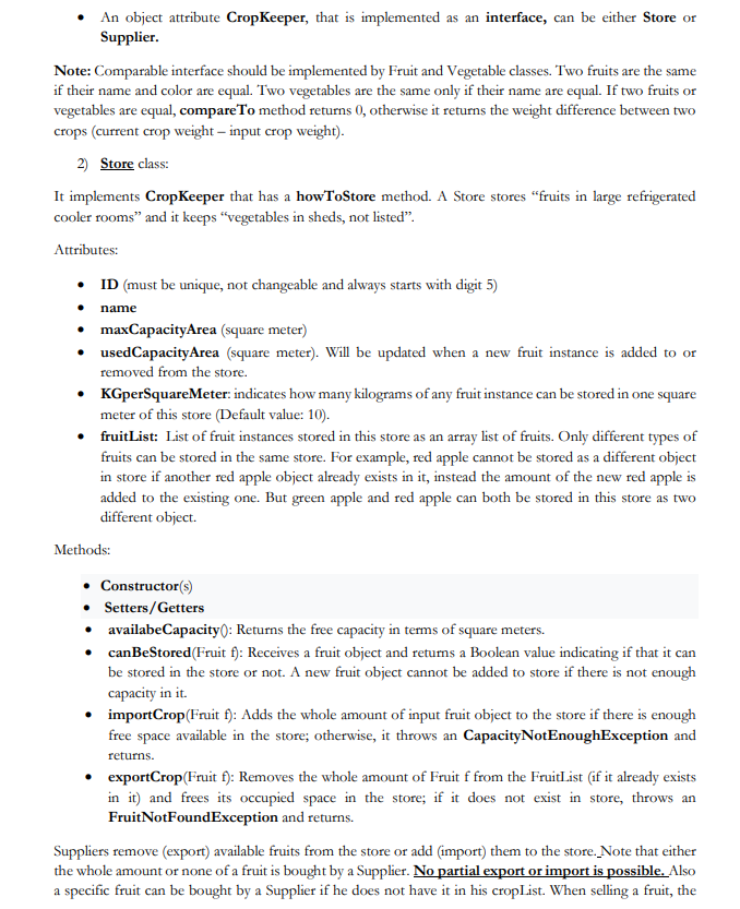Agricultural Management System General Explanation You Are Supposed To Design And Implement An Agricultural Crop Manage 2