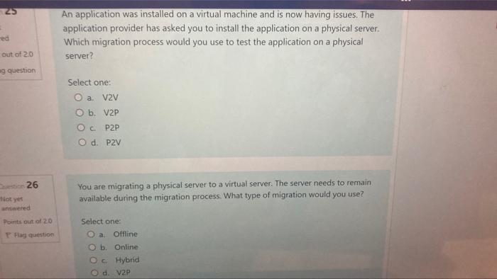 Red Out Of 2 0 Ag Question Question 26 Not Yet Answered Points Out Of 20 Flag Question An Application Was Installed On A 1
