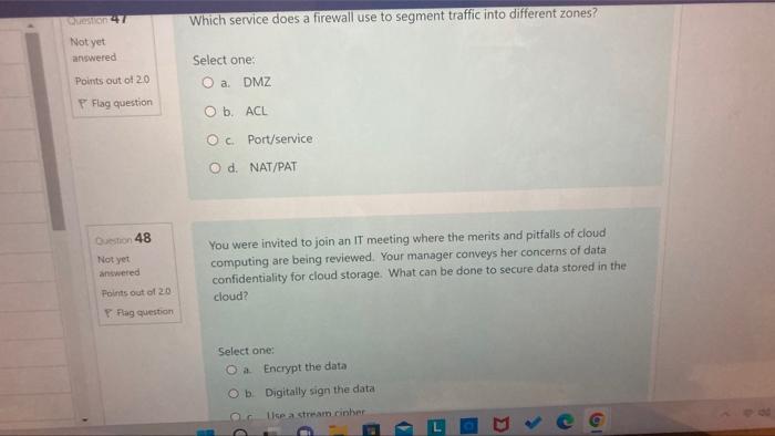 Question 45 Not Yet Answered Points Out Of 2 0 P Flag Question Question 46 Not Yet Answered Points Out Of 2 0 Flag Quest 2