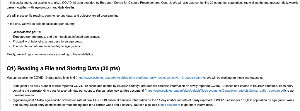 In This Assignment Our Goal Is To Analyze Covid 19 Data Provided By European Centre For Disease Prevention And Control 1