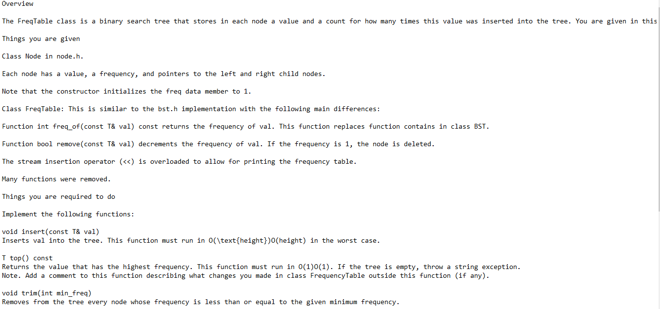 In C Template Class T Class Freqtable Template Class T Class Node Public Node Const T Val Node Left No 1