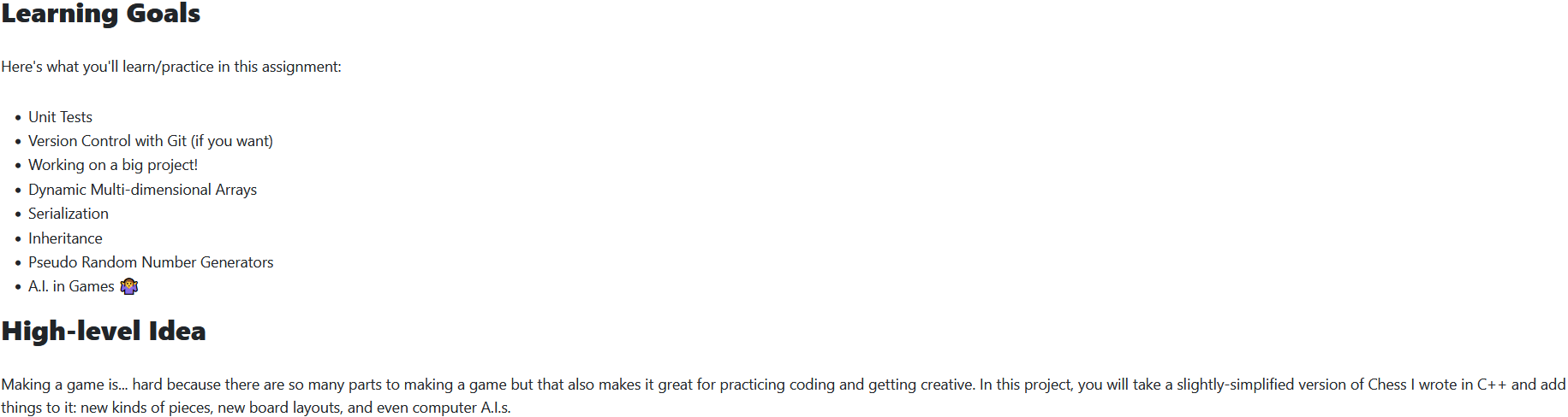 C Project Silly Chess Part 1 Unit Tests Write Unit Tests For The Existing Code This Is Probably The Least Fun But 1