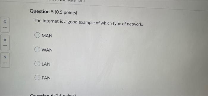 5 9 Question 1 0 5 Points Is Needed To Communicate And To Transfer Information Across Two Different Destinations To G 5