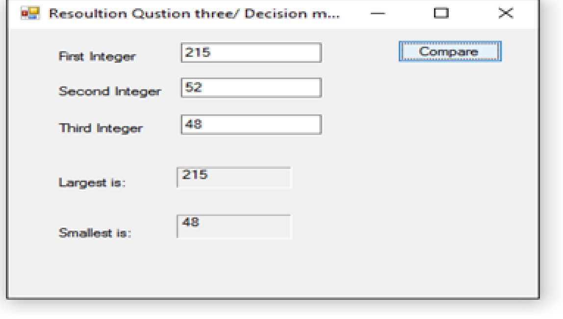 4 1 Write An App That Reads The Integers Representing The Total Sales For Three Sales People Then Determines Ad Prints T 1