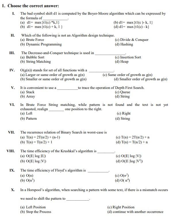 Xi Dynamic Programming Is A Technique For Solving Problems With Sub Problems A Overloading B Overlapping C Over 2