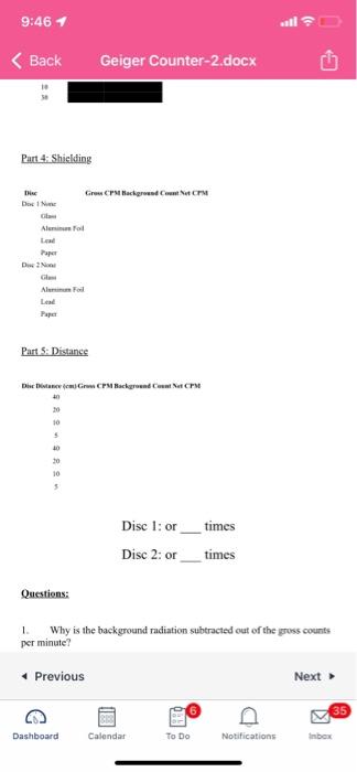 9 46 Back Geiger Counter 2 Docx Chem 116 Online Lab 8 Virtual Geiger Counter Data Sheet Background An Isotope Is An 4