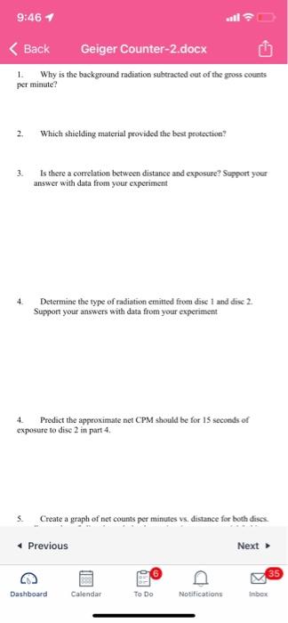 9 46 Back Geiger Counter 2 Docx Chem 116 Online Lab 8 Virtual Geiger Counter Data Sheet Background An Isotope Is An 5