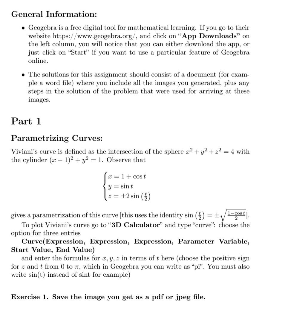 General Information Geogebra Is A Free Digital Tool For Mathematical Learning If You Go To Their Website Https Www G 1