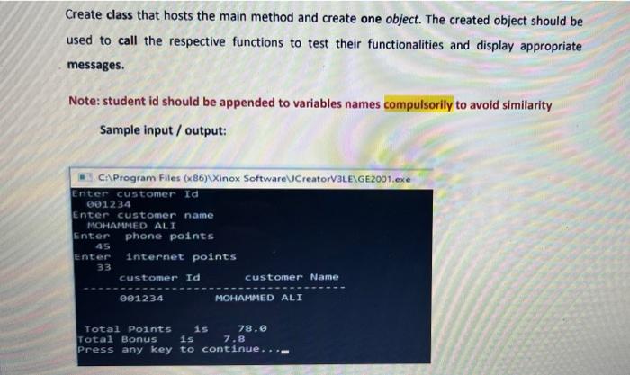 Task 4 Class And Object 50 Marks Create A Class Named Points With The Following Data Members Custid Name Phonepoin 2
