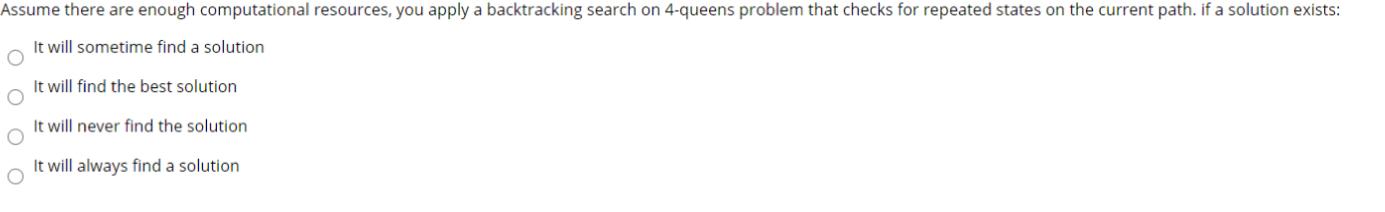 Assume There Are Enough Computational Resources You Apply A Backtracking Search On 4 Queens Problem That Checks For Rep 1