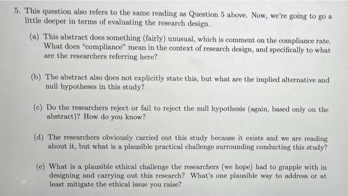 5 This Question Also Refers To The Same Reading As Question 5 Above Now We Re Going To Go A Little Deeper In Terms Of 1