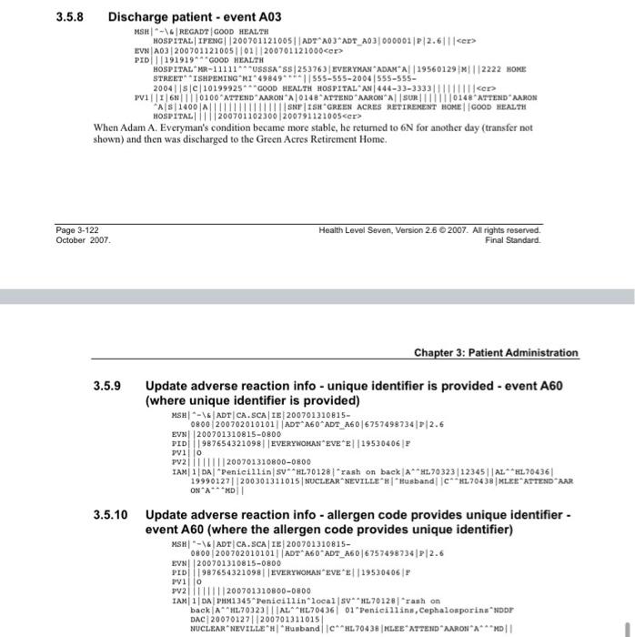 Chapter 1 Patient Administration 3 3 3 Adt Ack Discharge End Visit Event A03 An A3 Ve Sigals The End Of A Patient S 2