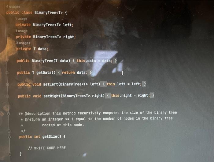 4 Usages Public Class Binarytree T 1 Usage Private Binarytree T Left 1 Usage Private Binarytree T Right 3 Usages 1