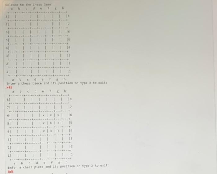 Pa 5 Chess Topics 1 Classes 2 Methods 3 Data Collections Lists Tuples And Dictionaries 4 String Manipulation Ins 9