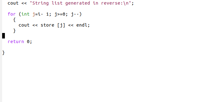 Include Include Using Namespace Std Int Main String Str String Store 100 Int I 0 Cout Enter A String 3