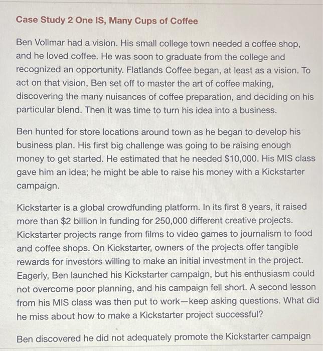 2 8 List The Major Activities In The Customer Service Process The Sale Of A Cup Of Coffee Include Activities Conduct 6