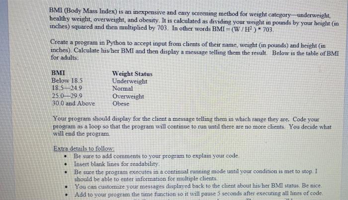 Bmi Body Mass Index Is An Inexpensive And Easy Screening Method For Weight Category Underweight Healthy Weight Overw 1