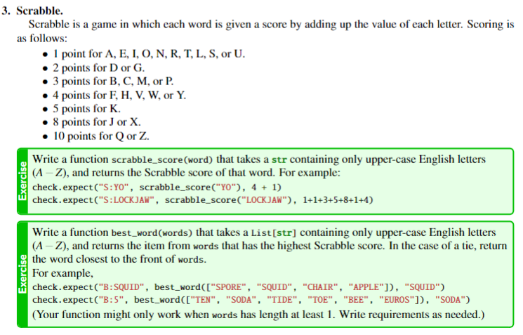 Please Use Python With Executed Tests 1