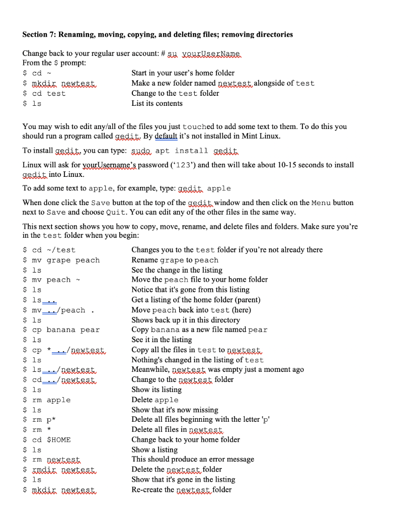 Linux Working With Bash Please Help With 2 Final Questions 1 Write A Sequence Of Commands That Would 1 Allow You To 1