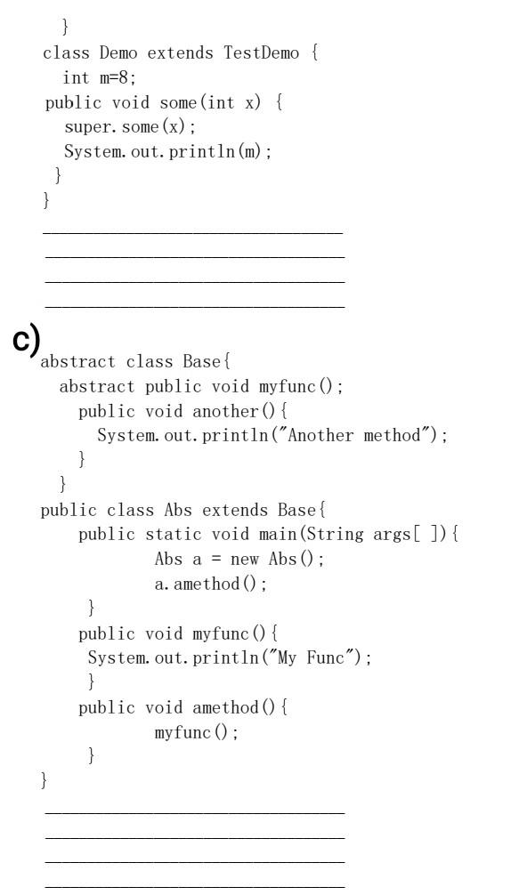 These Are Java Program Just Write The Output Of Those Code Without Running The Program I Need The Answer Within 20 2