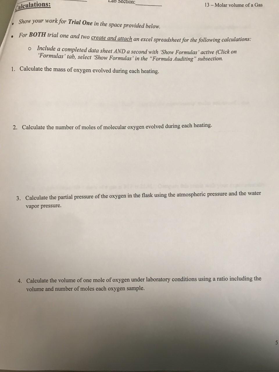 Need Help With Lab Calculations Explain Please Before Heating Mass Of Empty Test Tube G 18 020 Mass Of Test Tube And 1