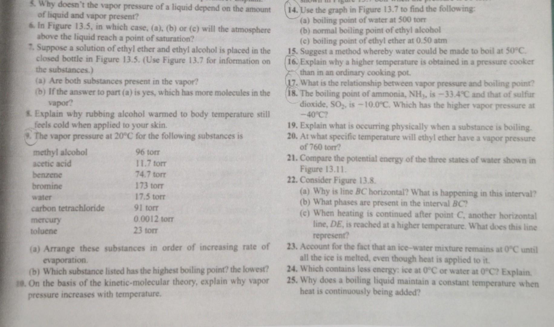5 Why Doesn T The Vapor Pressure Of A Liquid Depend On The Amount Of Liquid And Vapor Present 6 In Figure 13 5 In Wh 1