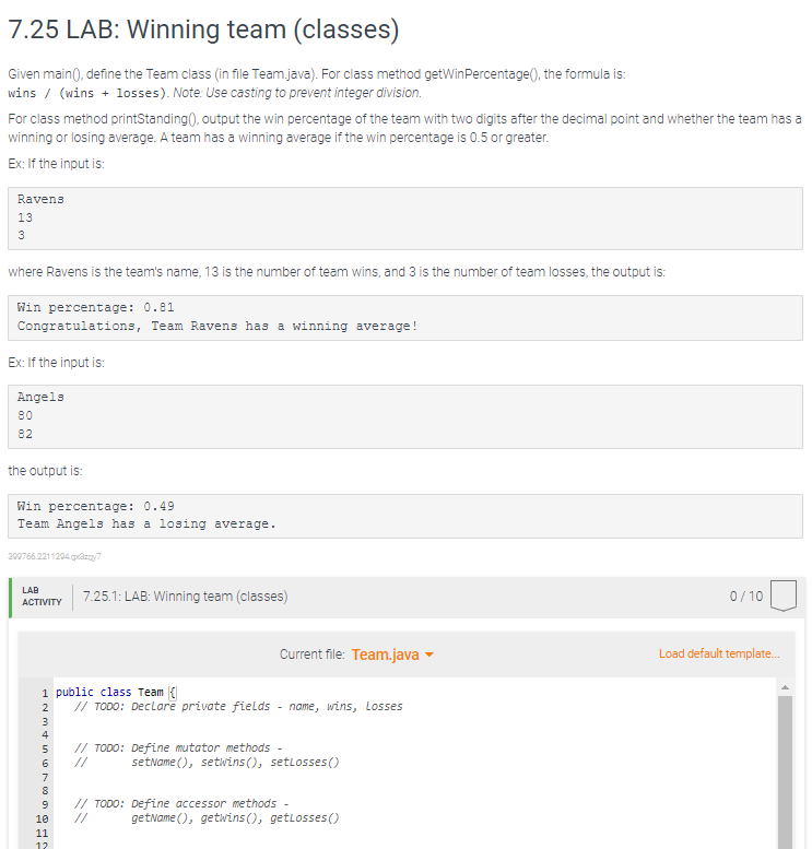 Code In Java Please Thank You This Is The Winningteam Java File Import Java Util Scanner Public Class Winningte 1