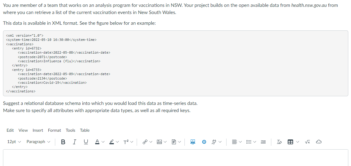 You Are Member Of A Team That Works On An Analysis Program For Vaccinations In Nsw Your Project Builds On The Open Avai 1