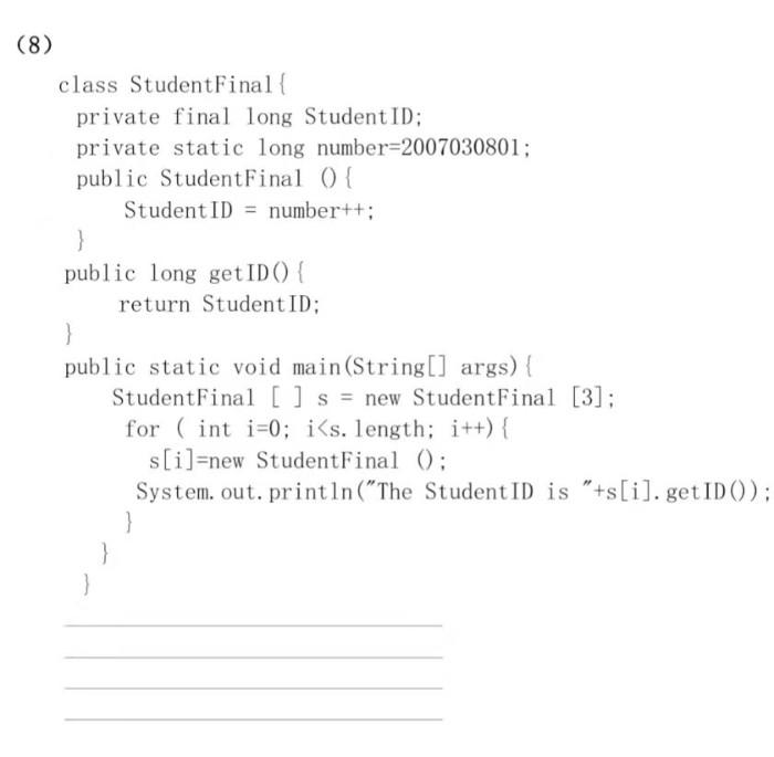 These Are Java Programming Please Write The Output Of These Code Without Running The Code Part B It S Fill In The 3