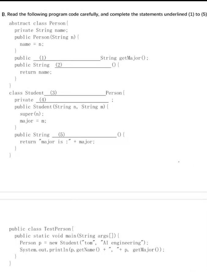 These Are Java Programming Please Write The Output Of These Code Without Running The Code Part B It S Fill In The 4