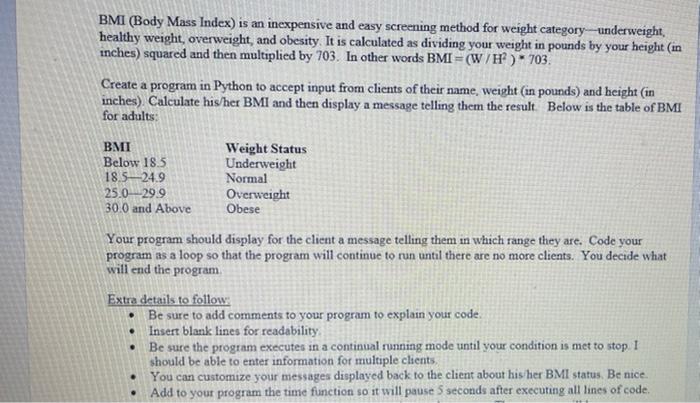 Bmi Body Mass Index Is An Inexpensive And Easy Screening Method For Weight Category Underweight Healthy Weight Overw 1