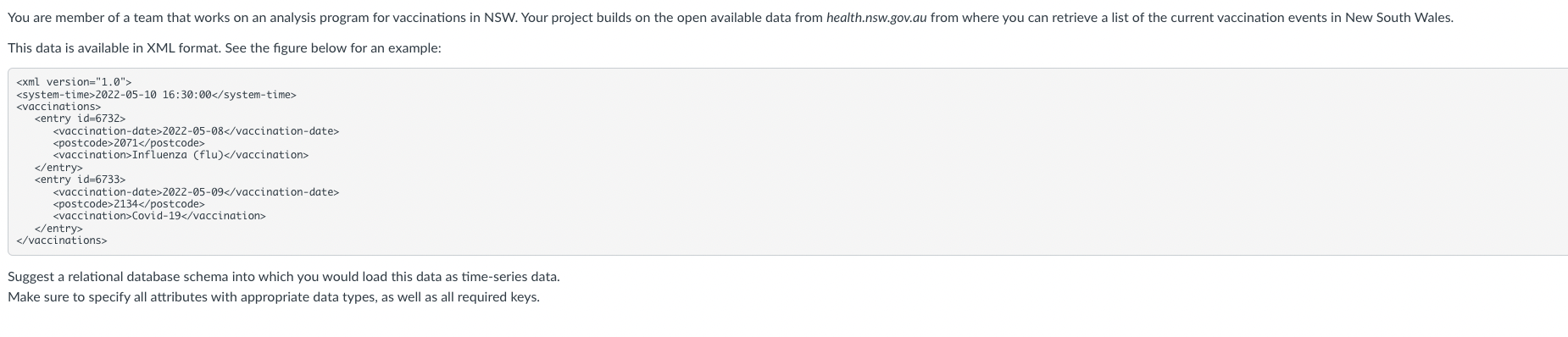 You Are Member Of A Team That Works On An Analysis Program For Vaccinations In Nsw Your Project Builds On The Open Avai 1
