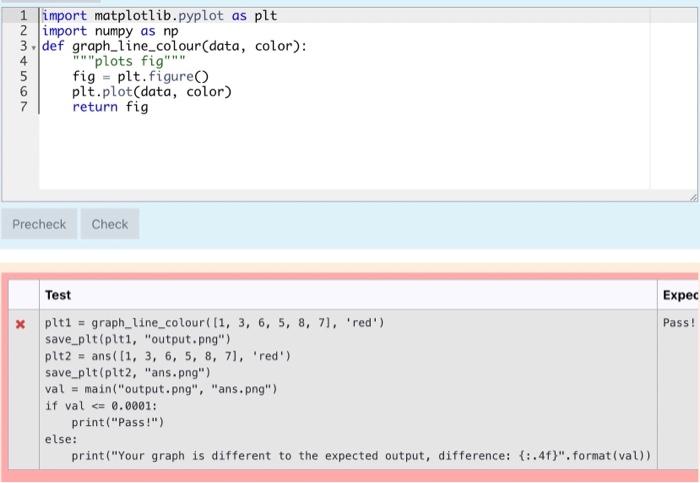 Write A Function Graph Line Colour Vals Colour Where Vals Type List And Colour Type String Are Two Input Paramete 4